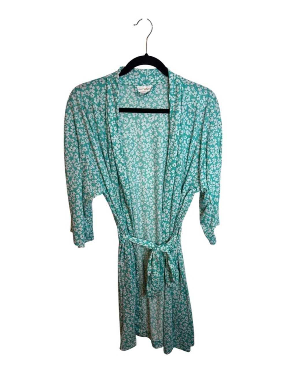 Dreams & Co Teal Floral Robe